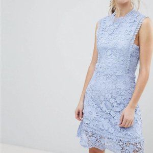 Boohoo Petite exclusive petite bib detail lace midi dress